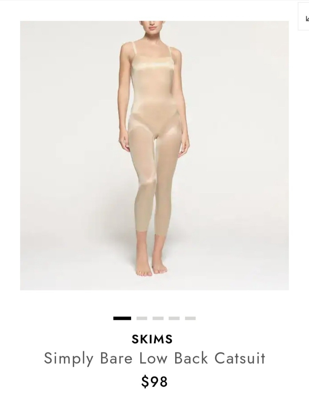 SKIMS Simply Bare Low Back Catsuit in Nude